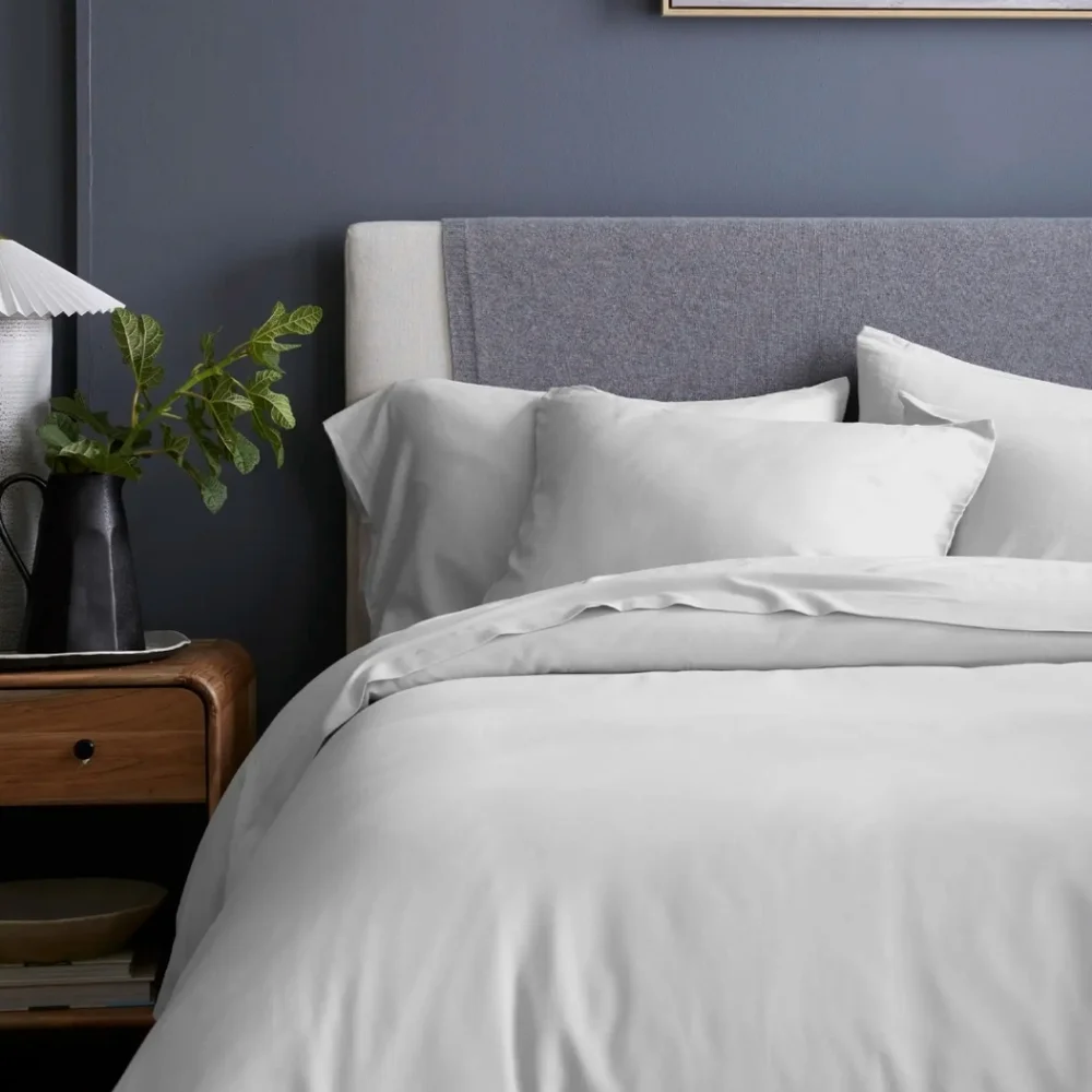 NWT! Quince Linen & Bamboo White Duvet Cover! King/ Cal King (14)_3